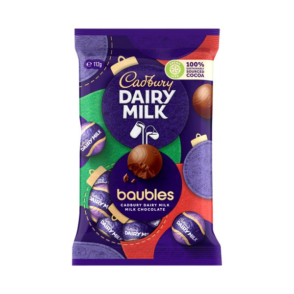 Cadbury Dairy Milk Chocolate Christmas Baubles Bag | 112g