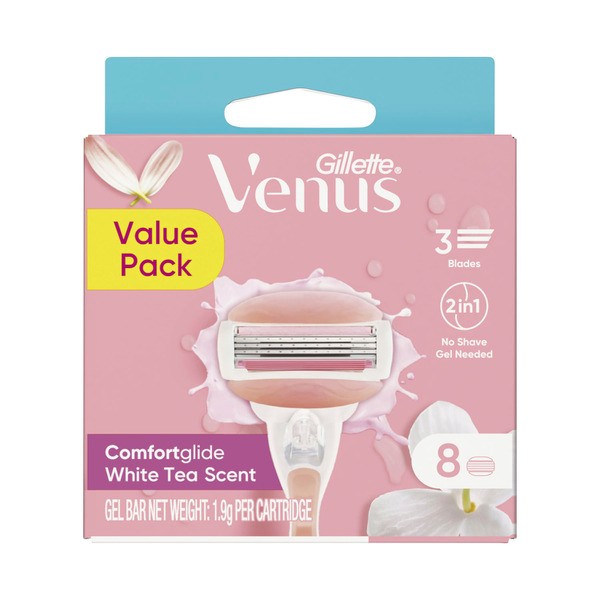 Gillette Venus Comforglide White Tea Value Pack Women'S Razor Blade | 8 pack