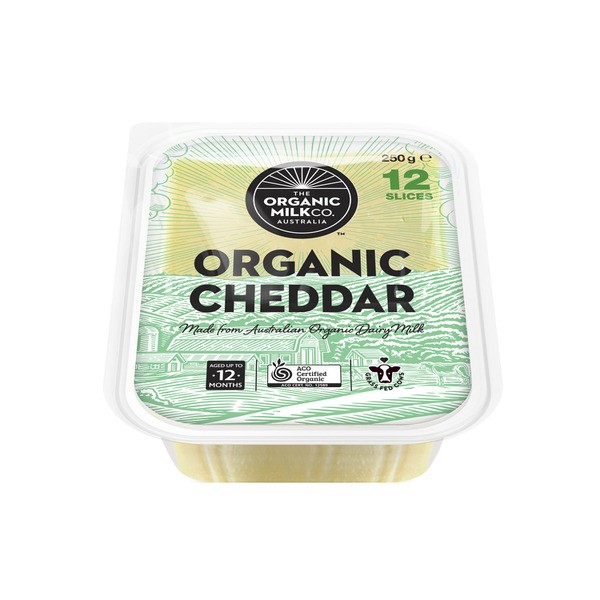The Organic Milk Co Organic Cheddar Slices | 250g