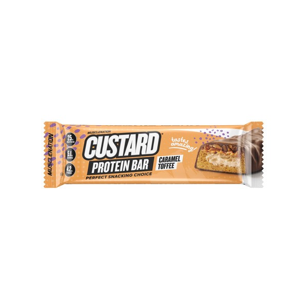 Muscle Nation Protein Custard Bar Caramel Toffee | 60g