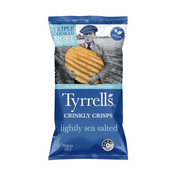 Tyrrells Hand Cooked Lightly Salted Crisps | 165g