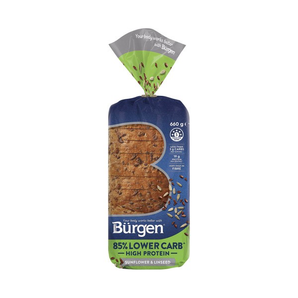 Burgen Lower Carb Sunflower & Linseed Bread | 660g