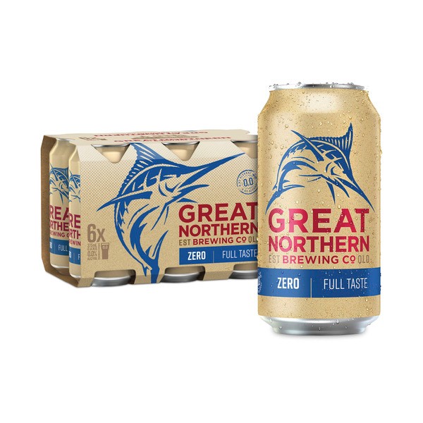 Great Northern Brewing Co Non Alcoholic Beer Cans Multipack 375mL x 6 Pack | 6 Pack