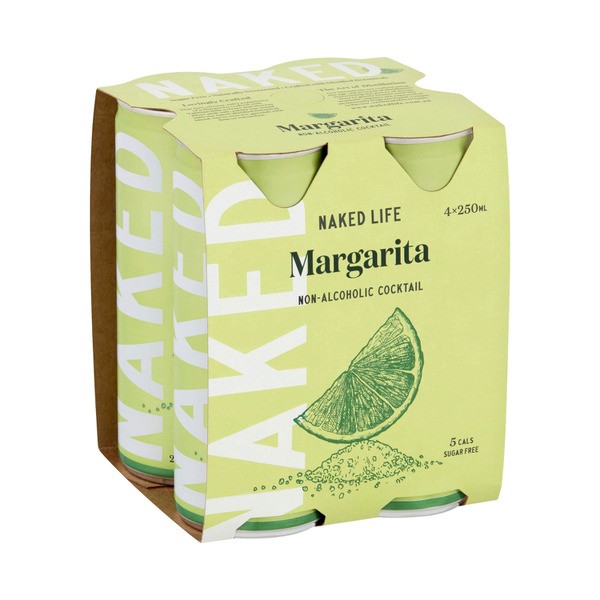 Naked Life Non-Alcoholic Margarita Can 250mL | 4 Pack