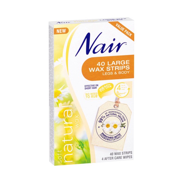 Nair Soft Natural Wax Strips | 40 pack