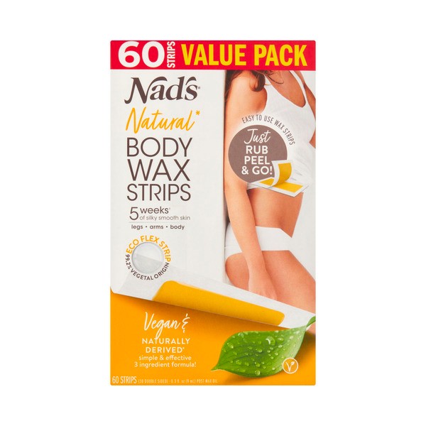 Nad's Natural Body Wax Strips | 60 pack