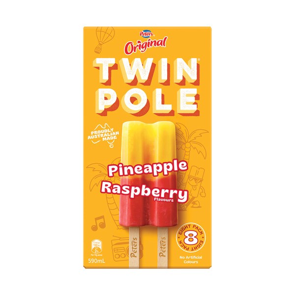 Peters Original Twin Pole Pineapple Raspberry 8 Pack | 592mL