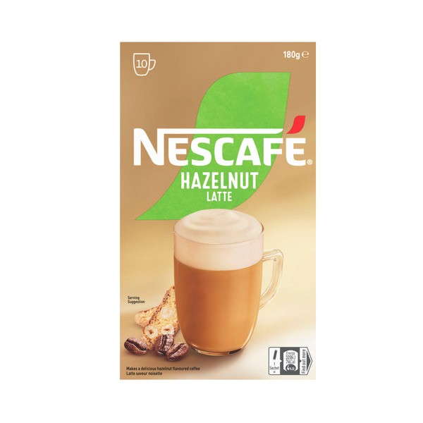 Nescafe Hazelnut Latte Coffee Sachets | 10 pack
