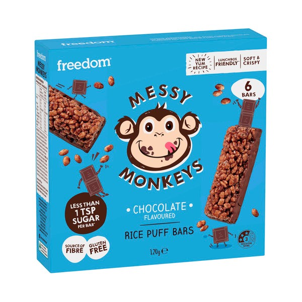 Messy Monkeys Chocolate Rice Puff Bar 6x20g | 120g
