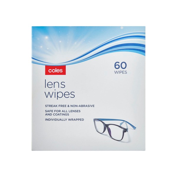Coles  Lens Wipes | 60 pack