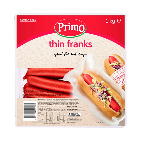 Primo Thin Frankfurts | 1 kg