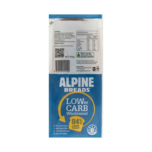 Alpine Wholemeal Lower Carb | 600g