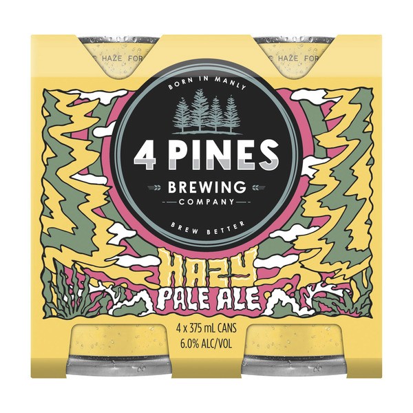 4 Pines Brewing Hazy Pale Ale Can 375mL | 4 Pack