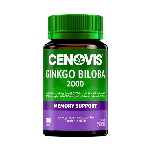 Cenovis Ginkgo Biloba 2000 Memory Support Tablets | 100 pack
