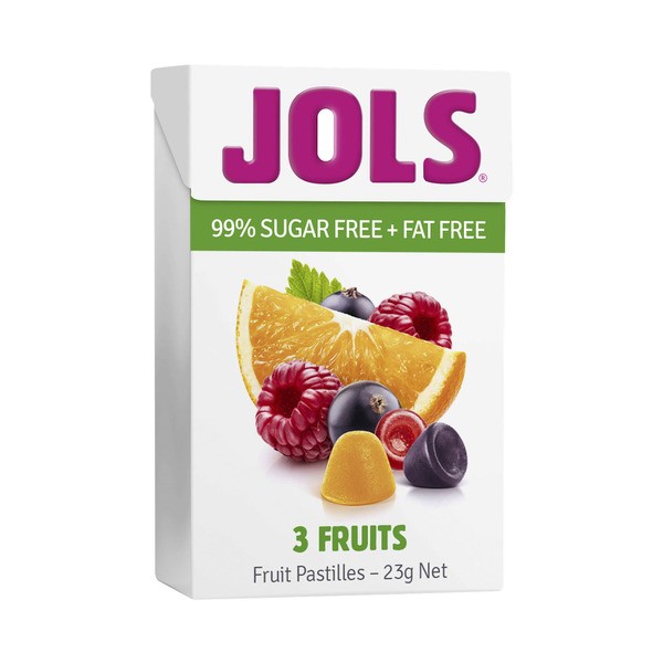 Jols Sugarfree 3 Fruits Refreshing Pastilles | 25g