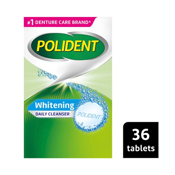 Polident Whitening Denture Cleaner for dentures and partials | 36 pack