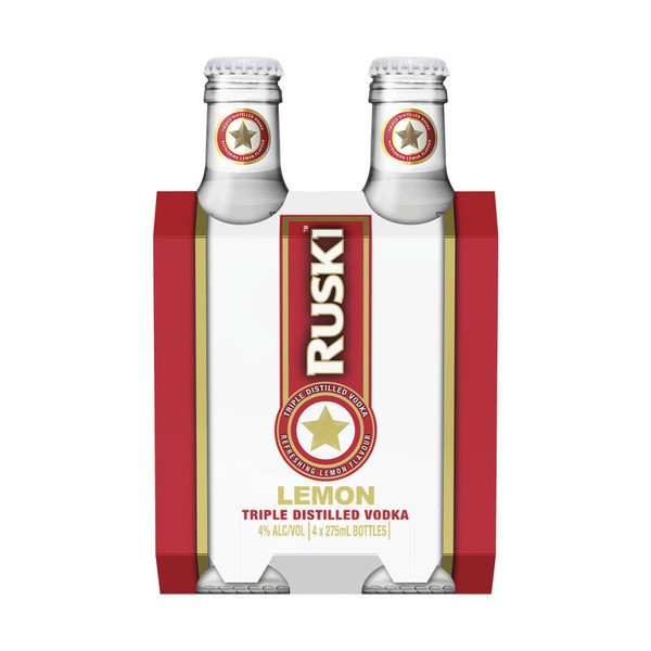 Ruski Lemon Bottle 275mL | 4 Pack