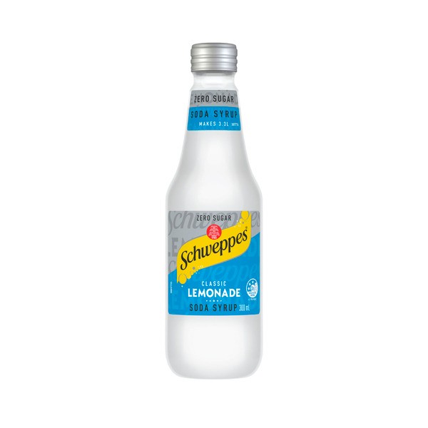 Schweppes Zero Sugar Lemonade Soda Syrup Sugar Free Cordial | 300mL