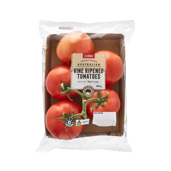 Coles Vine Ripened Tomatoes Prepacked | 500g