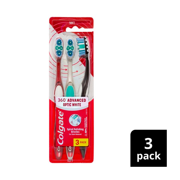 Colgate 360 Optic White Toothbrush Soft | 3 pack