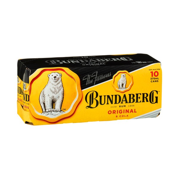 Bundaberg UP & Cola Can 375mL | 10 Pack