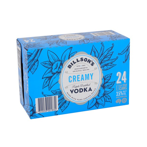 Billson's Creamy Soda Vodka Mixed Drink 355mL | 24 Pack