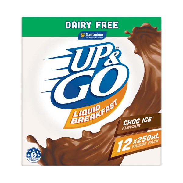Sanitarium Up&Go Liquid Breakfast Fridge Pack Dairy Free Choc 12X250mL | 3L