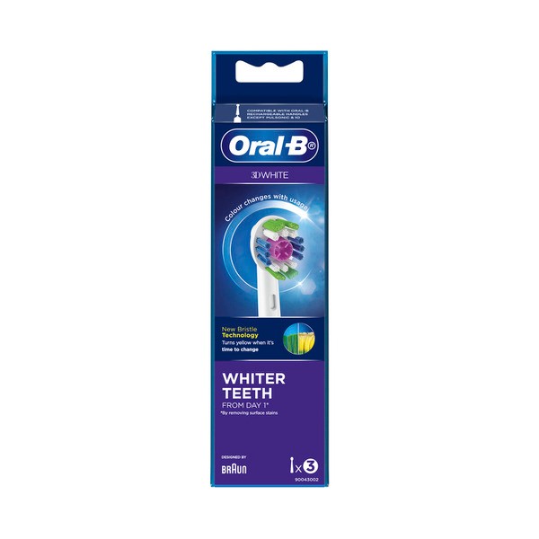 Oral B 3D White Electric Brush Replacement Head | 3 pack