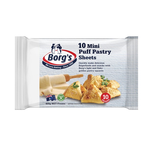 Borg's Mini Frozen Puff Pastry 10 Sheets | 400g