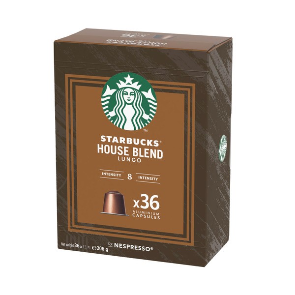 Starbucks Medium House Blend Coffee Capsules By Nespresso 205g | 36 pack