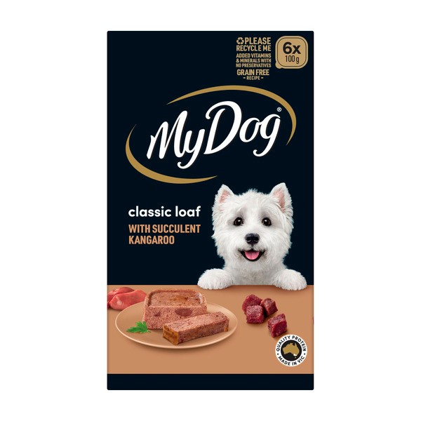 My Dog Adult Wet Dog Food Tasty Kangaroo Meaty Loaf 100g Trays | 6 pack