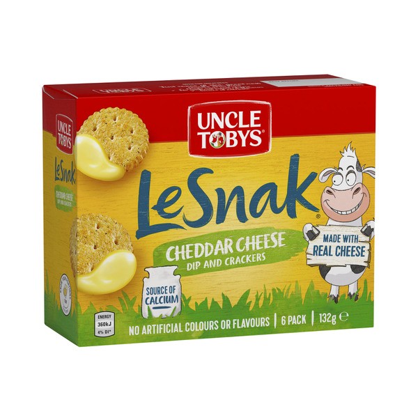 Uncle Tobys Le Snak Cheddar Cheese | 132g