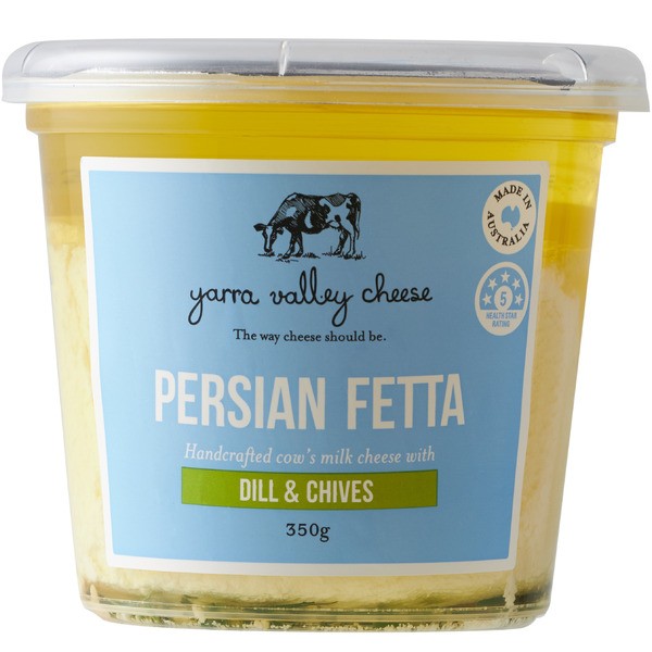 Yarra Valley Cheese Persian Fetta Dill & Chive | 350g