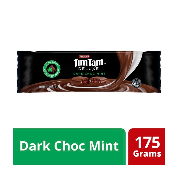 Arnotts Tim Tam Deluxe Chocolate Biscuits Dark Choc Mint | 175g