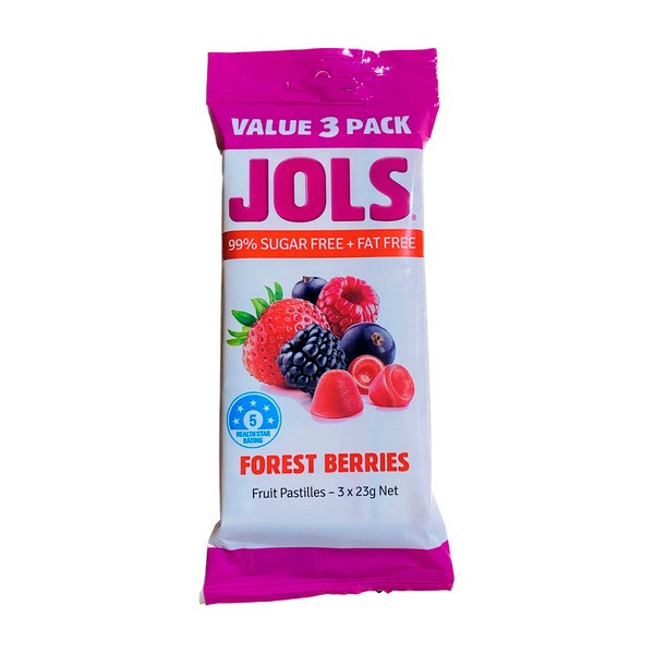 Jols Sugar Free Pastilles Forest Berries 3 pack | 69g