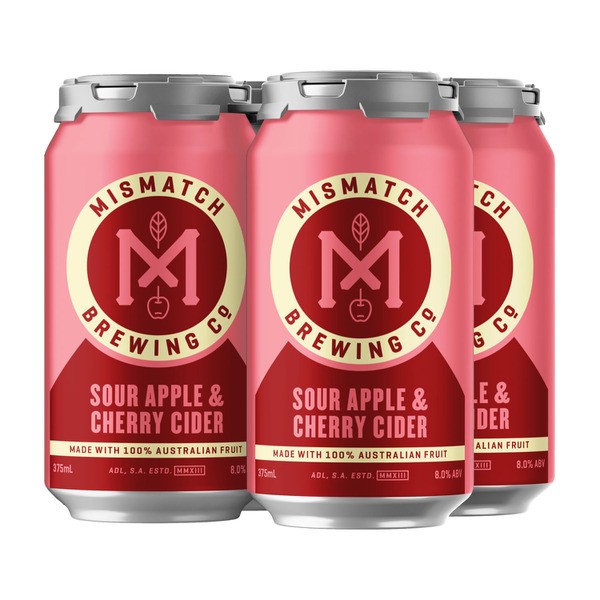 Mismatch Sour Cherry Cider Can 375mL | 4 Pack