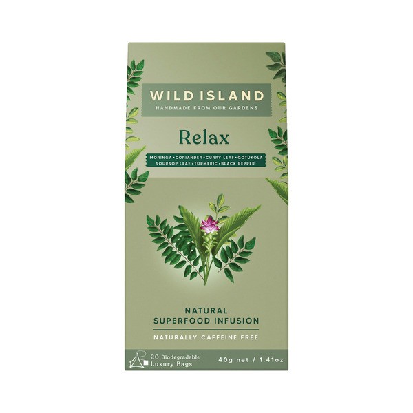 Dilmah Wild Island Moringa With Gotukola- Turmeric & Black Pepper Relax Blend | 20 pack