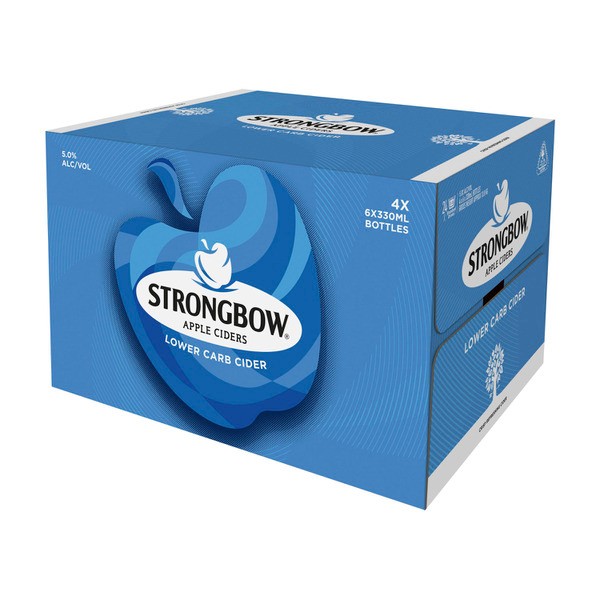 Strongbow Lower Carb Cider Bottle 330mL | 24 Pack