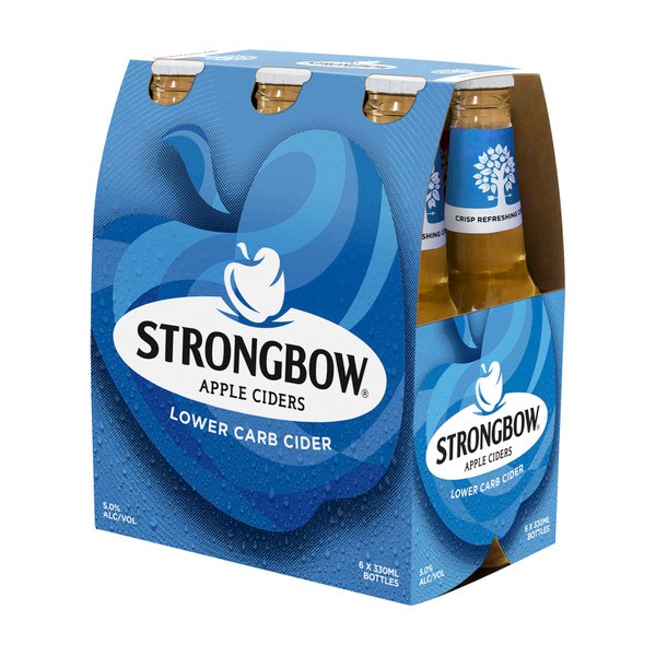 Strongbow Lower Carb Cider Bottle 330mL | 6 Pack