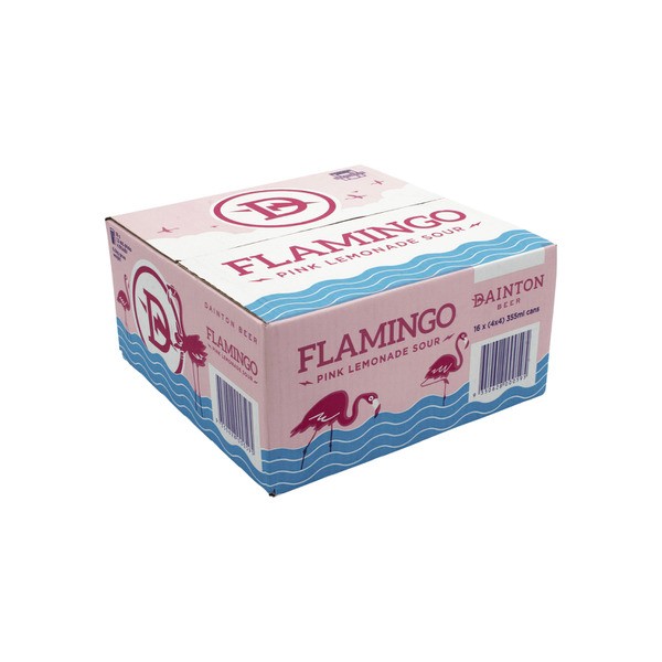 Dainton Flamingo Pink Lemonade Sour Can 355mL | 16 Pack
