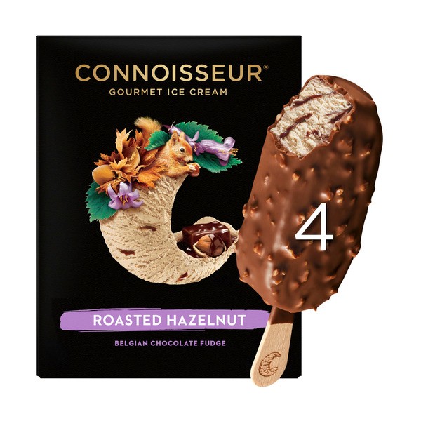 Connoisseur Ice Cream Roasted Hazelnut 4 Pack | 400mL