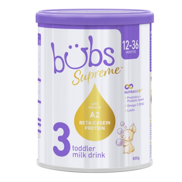 Bubs Supreme A2 Stage 3 Toddler Milk Drink | 800g