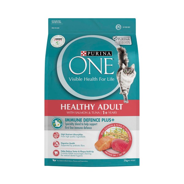 Purina One Adult Healthy With Salmon & Tuna Dry Cat Food | 3kg