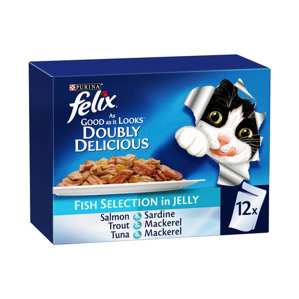 Felix Doubly Delicious Fish Selection Cat Food 85G | 12 pack
