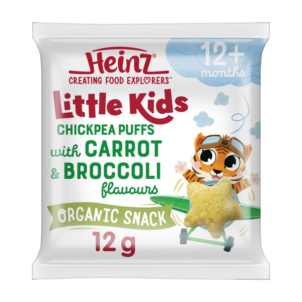 Heinz Little Kids Chickpea Puffs With Carrot & Broccoli Snack | 12g
