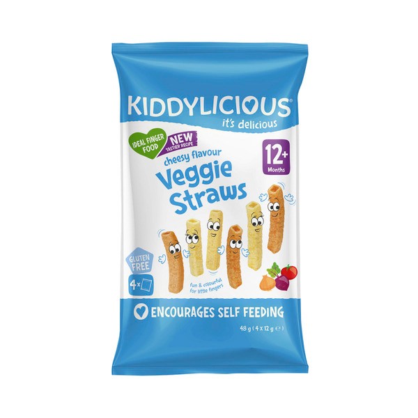 Kiddylicious Veggie Straws Cheesy Flavour | 4 pack