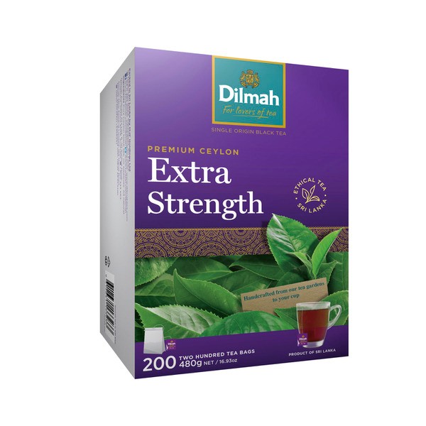 Dilmah Extra Strength Pure Ceylon Bags 200 Pack | 480g