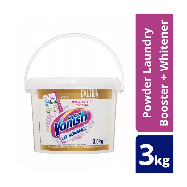 Vanish Napisan Oxi Action Gold Multi-Power Crystal White Laundry Booster Powder | 3kg