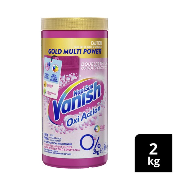 Vanish Napisan Oxi Action Gold Multi-Power 0% Laundry Booster Powder | 2kg