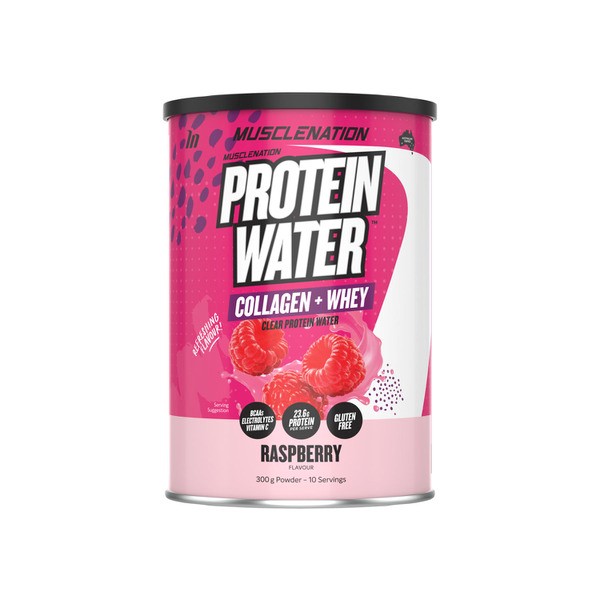 Muscle Nation Protein Water + Collagen Raspberry | 300g